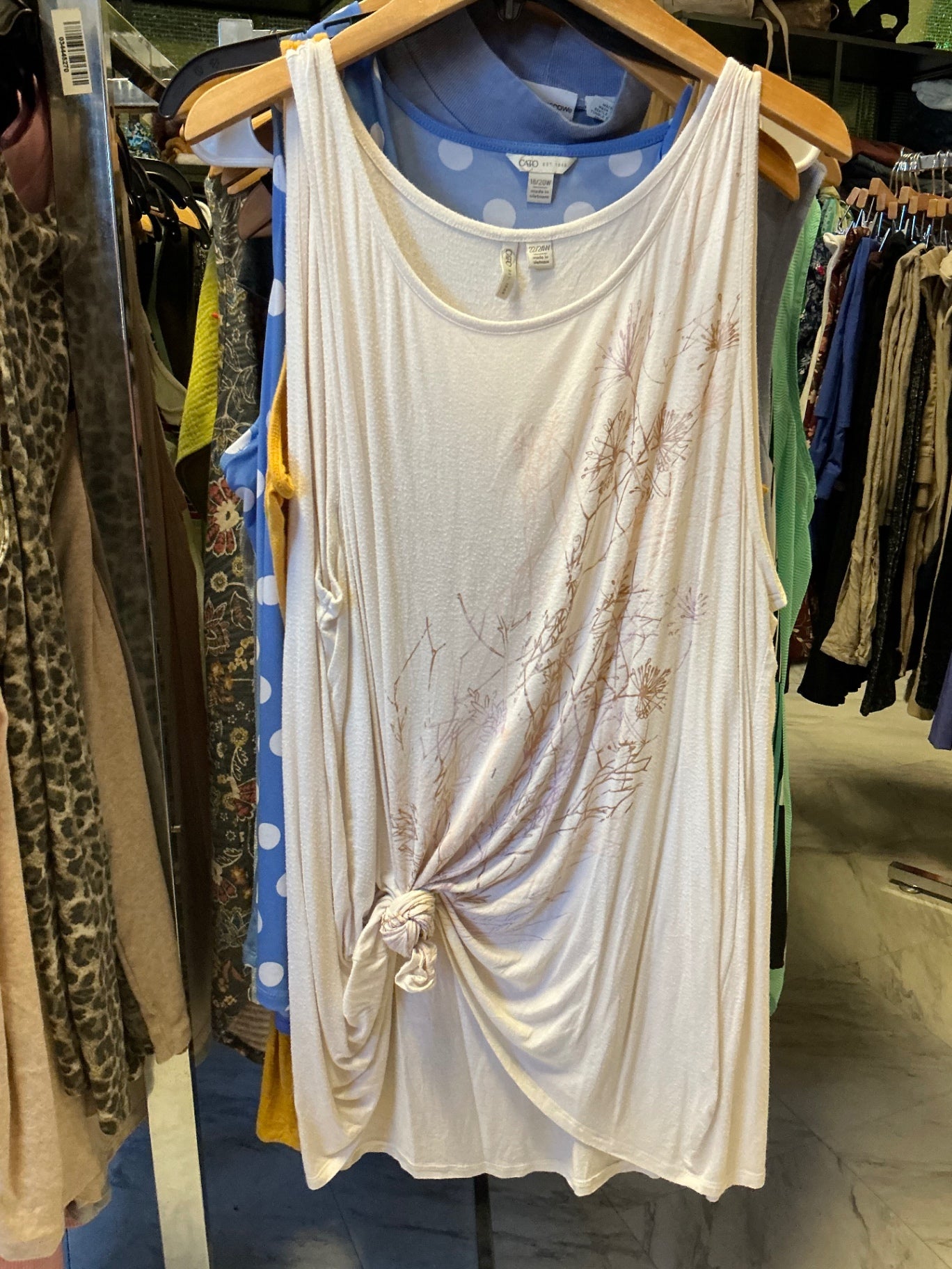 Cato Tank Top 22/24 Cream/Dandelion Foil