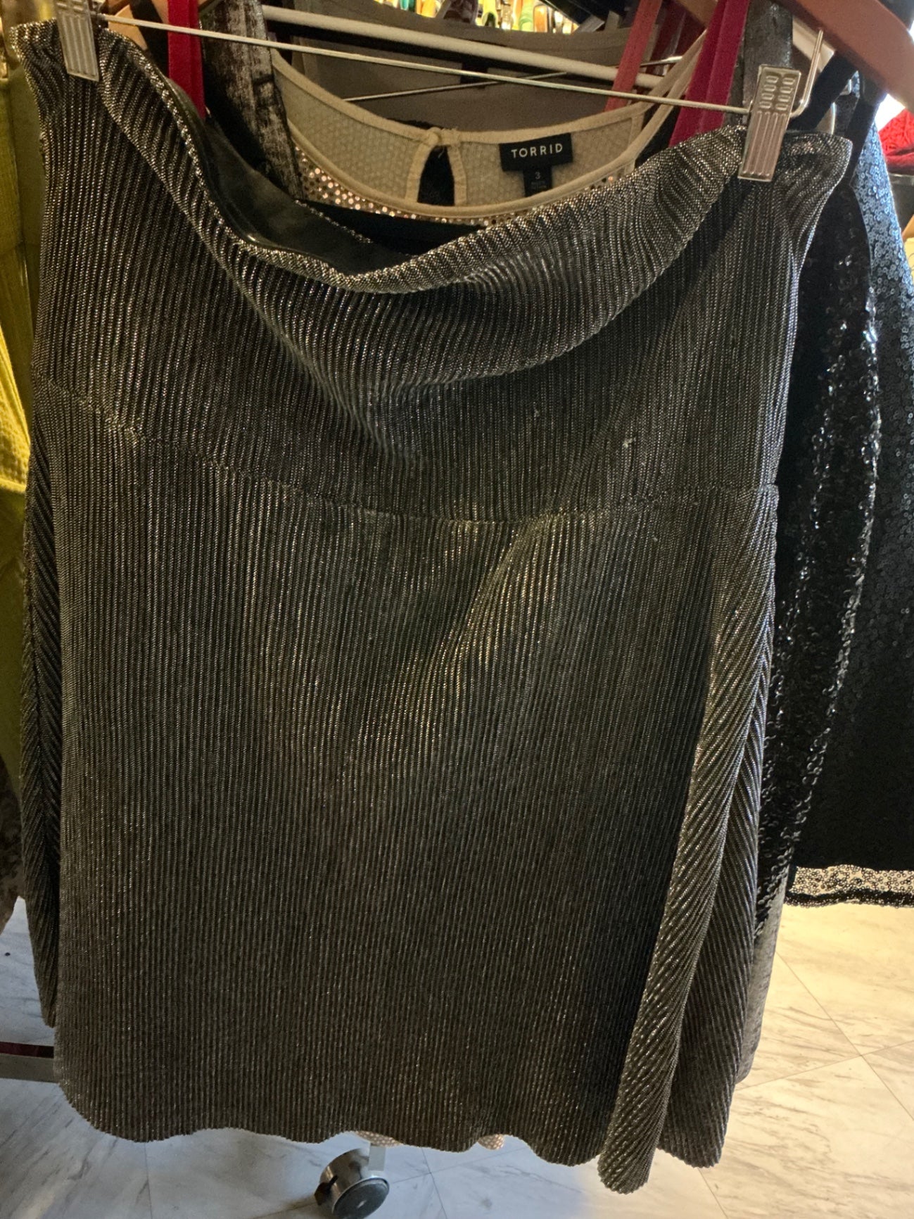 Wild Fable Strapless Blouse XXL Silver