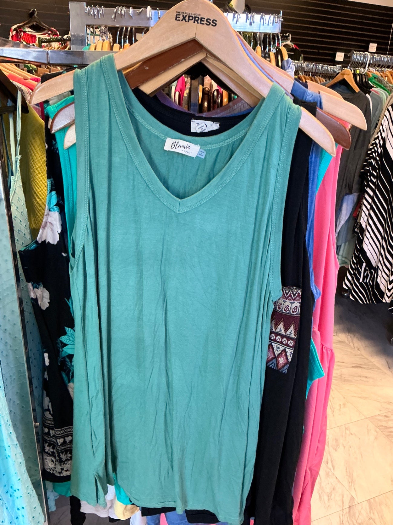 Blumin Tank Top 3X Green