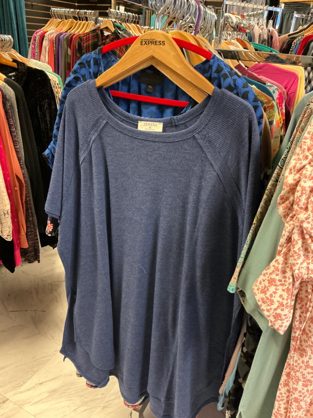 Zenana T-Shirt Navy Blue NWOT