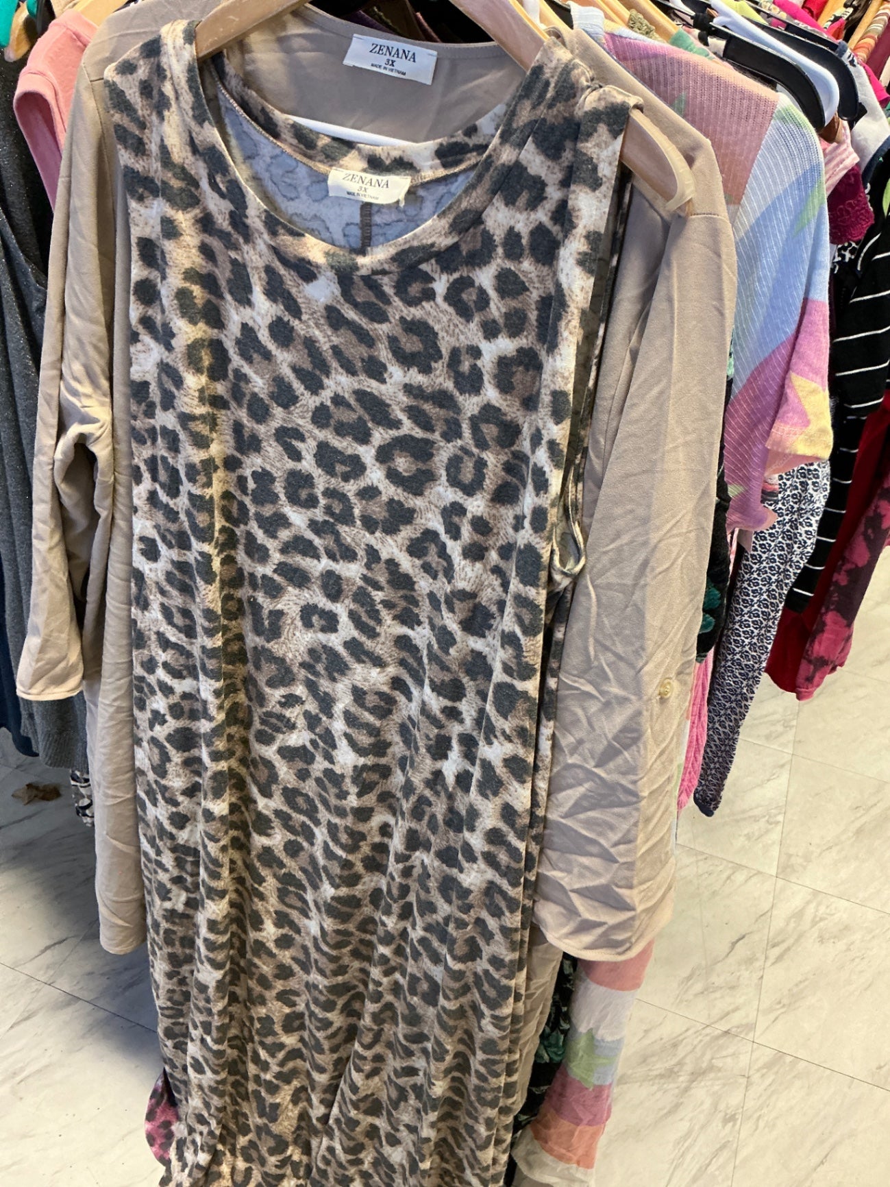 Zenana Dress 3X Leopard Print NWOT