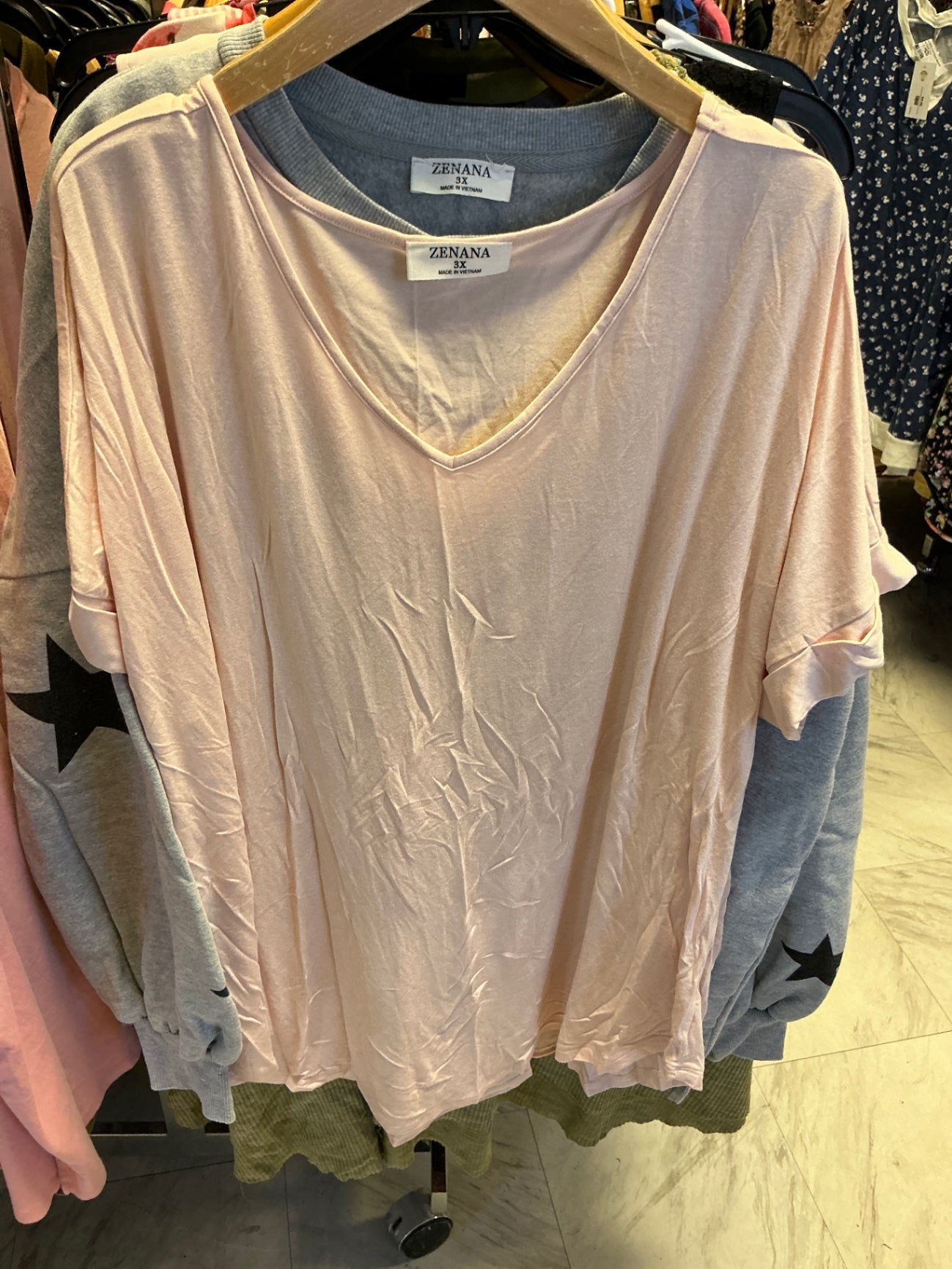 Zenana T-Shirt 3X Peach NWOT