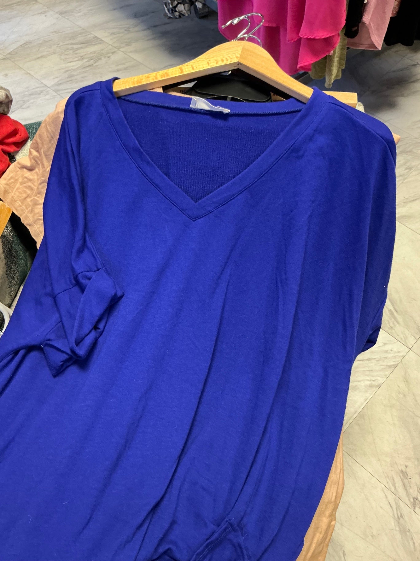 Zenana Blouse 3X Blue NWOT
