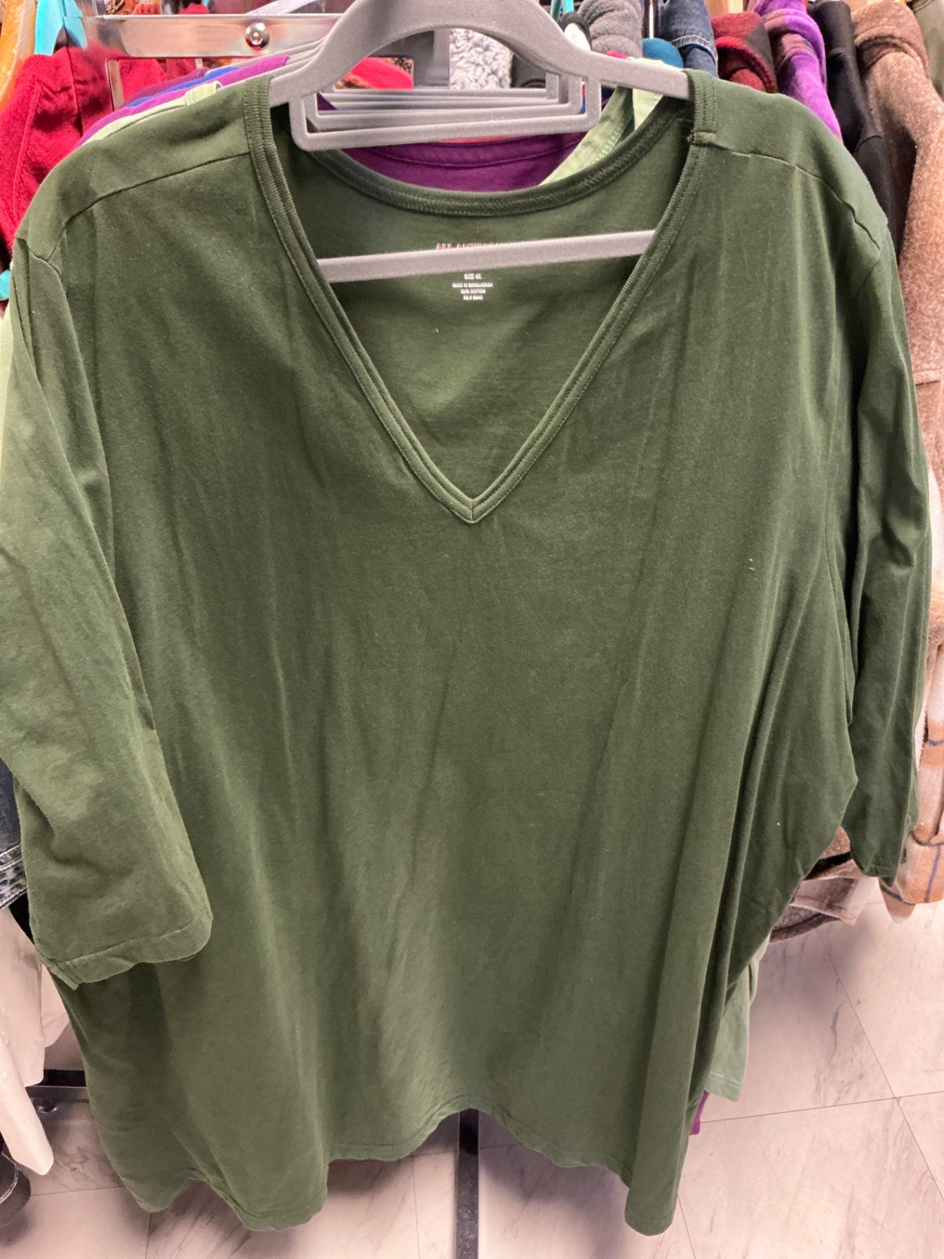 All American Comfort T-Shirt 4X Green