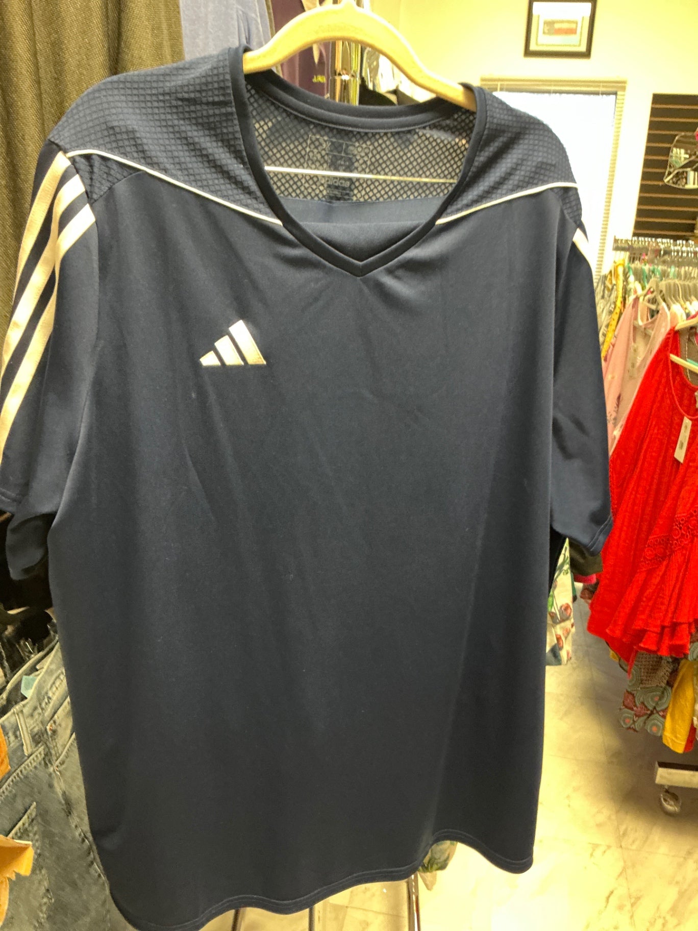Adidas Athletic Shirt & Short Set 3X Navy Blue