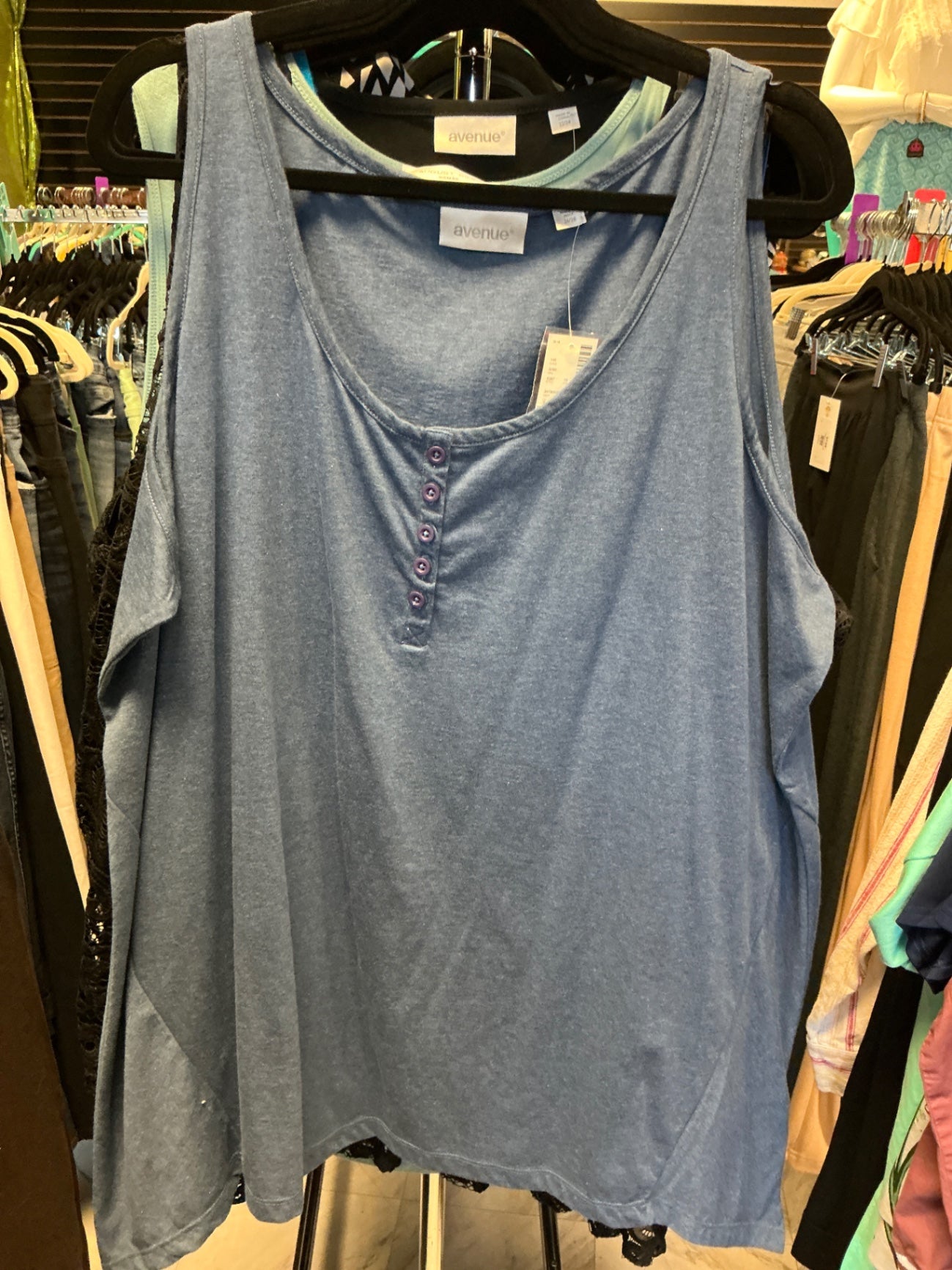 Avenue Tank Top 26/28 Blue NWT