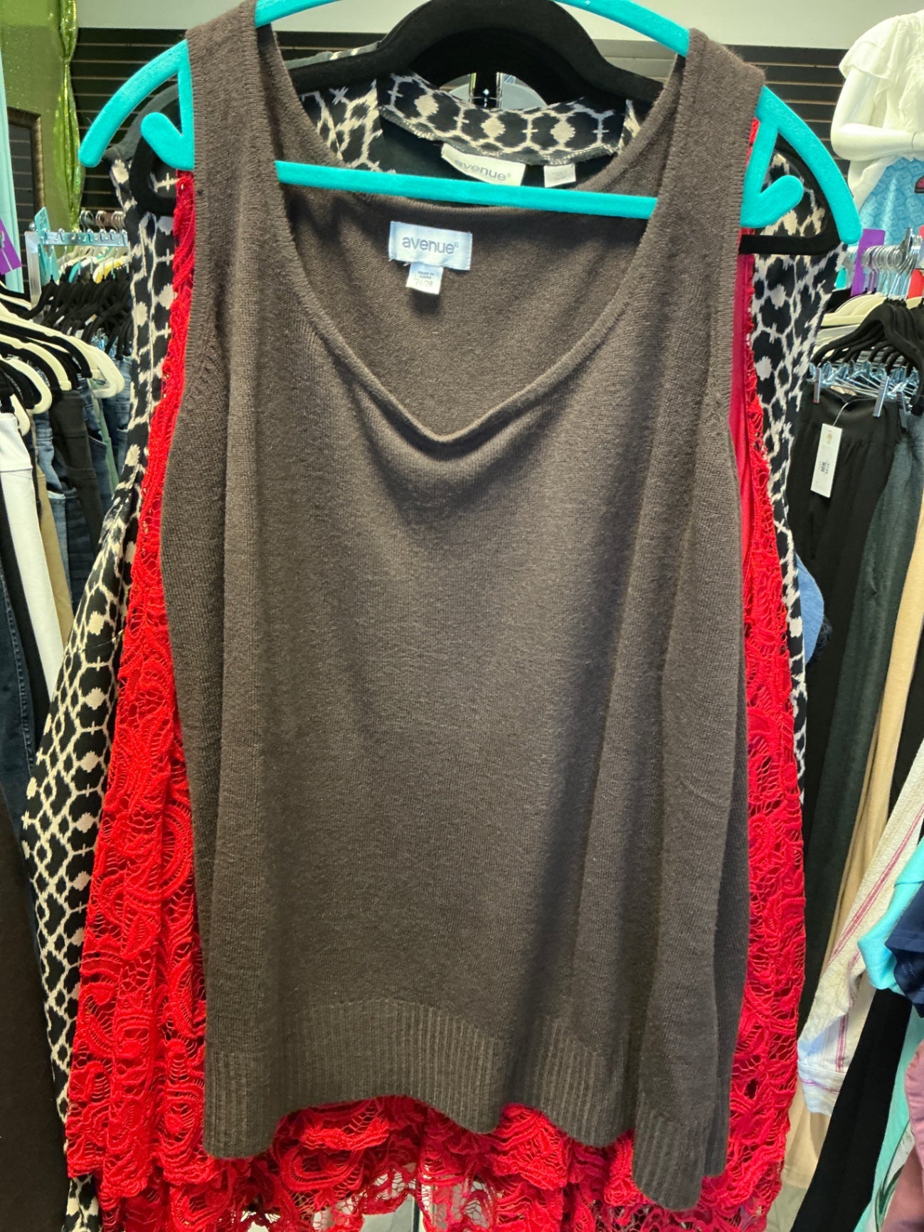 Avenue Sweater Tank Top 26/28 Brown