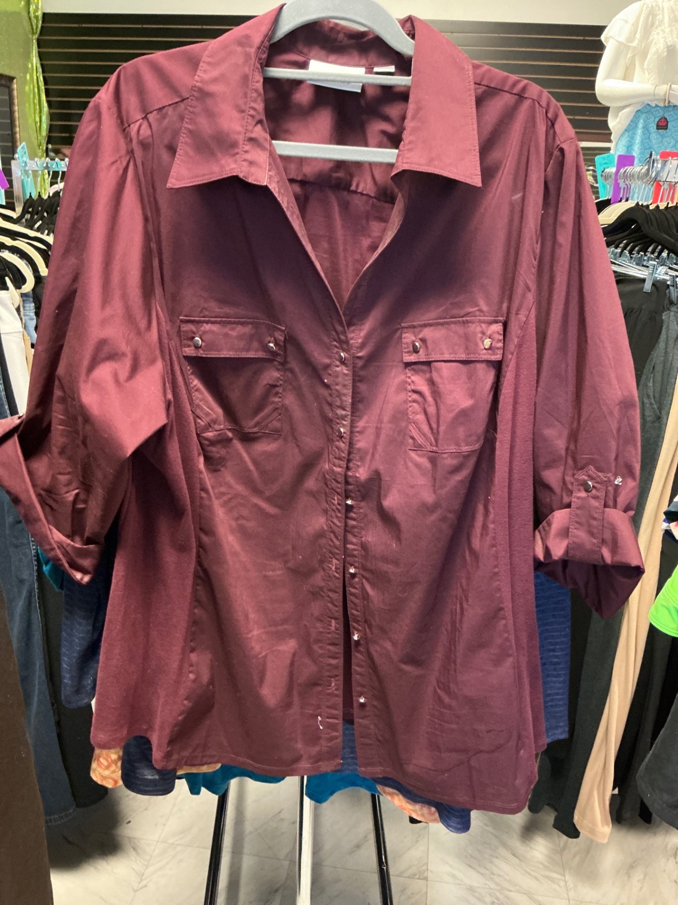 Avenue Shirt 26/28 Burgundy
