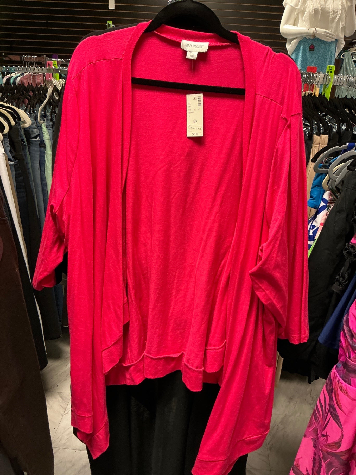 Avenue Cardigan 30/32 Hot Pink NWT
