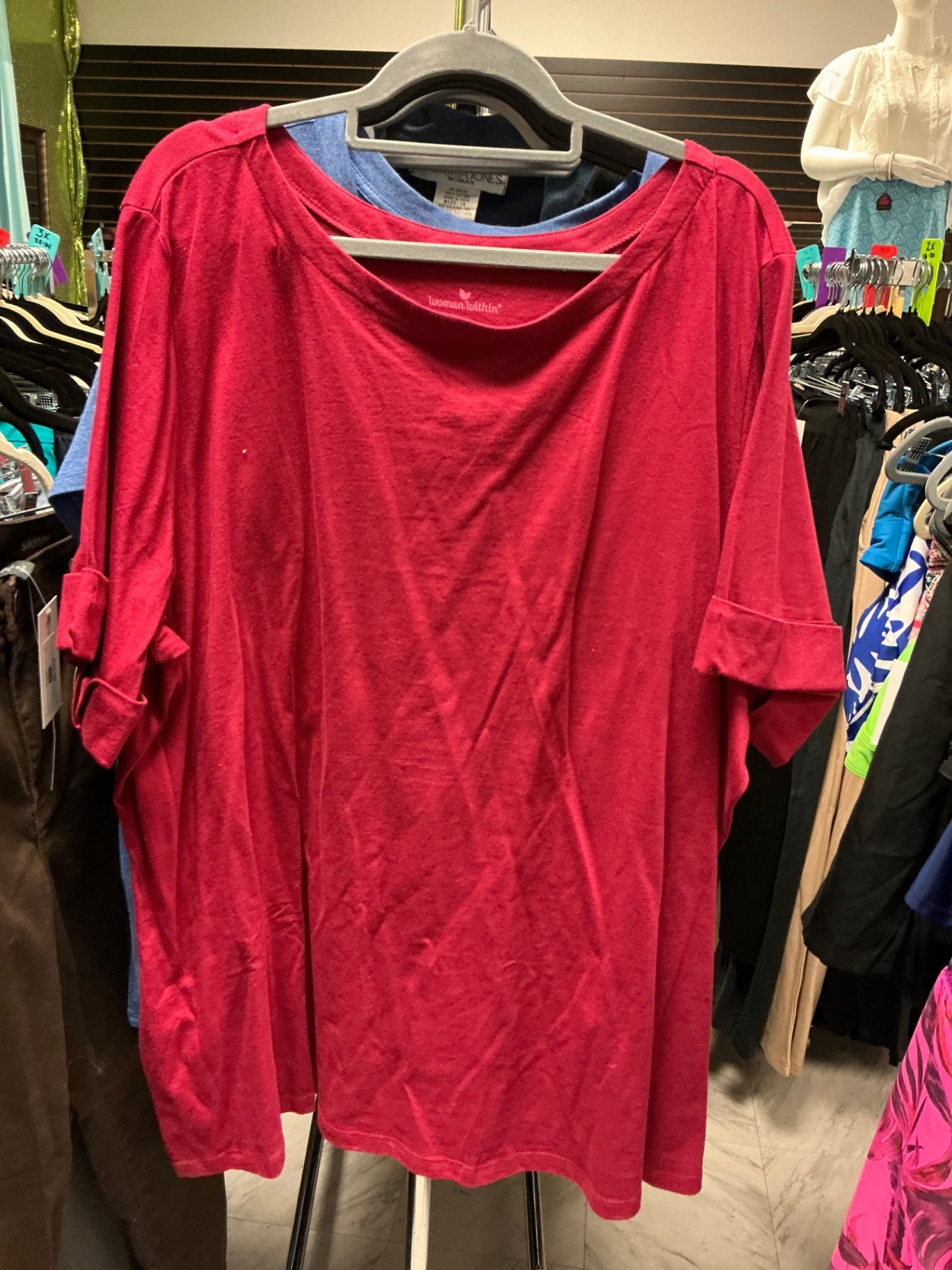 Woman Within T-Shirt 3X Red