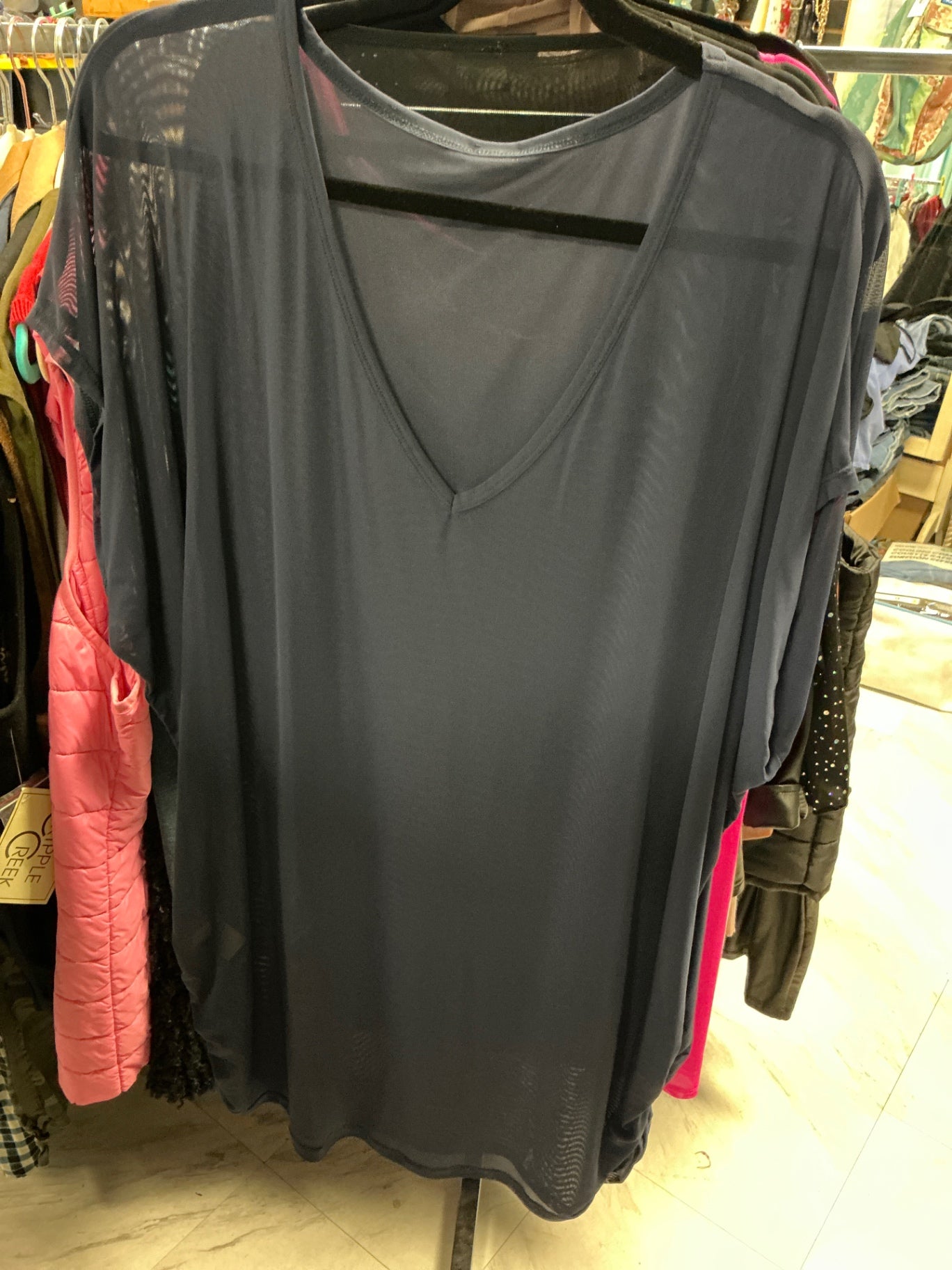 Anne Cole Swimsuit Cover Up O/S Navy Blue