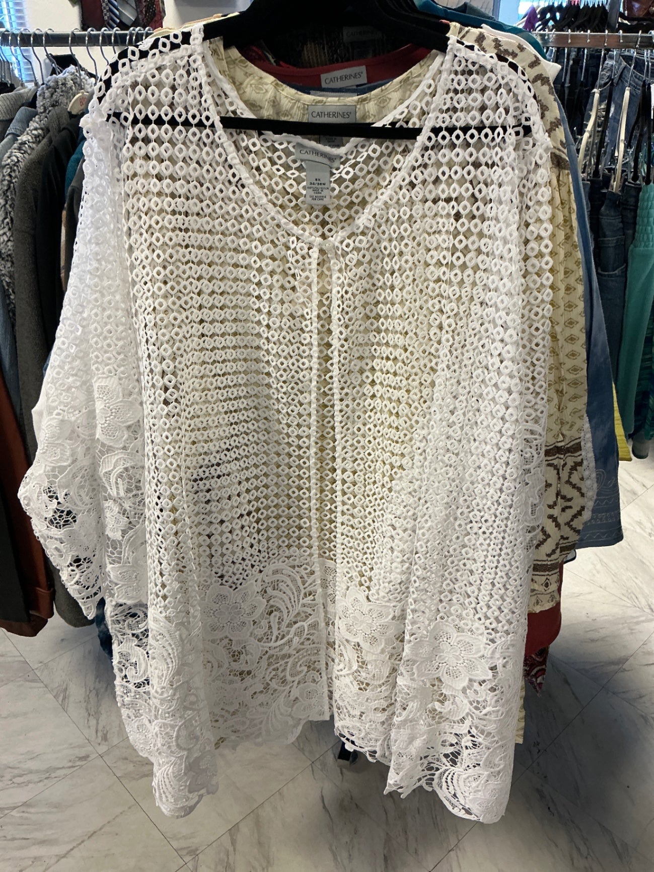 Catherines Kimono - White - 5X NWT