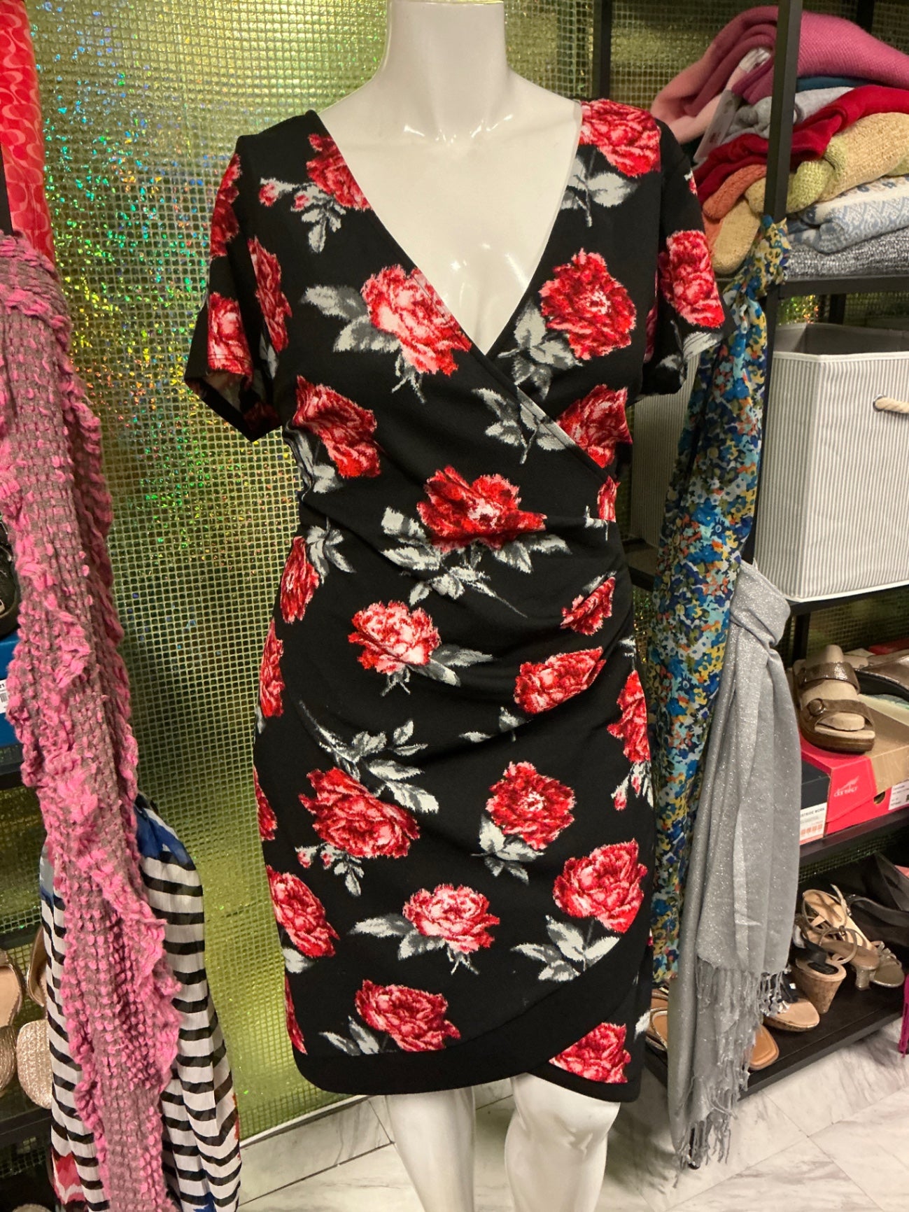 Almost Famous Dress - Black and Red - 3X