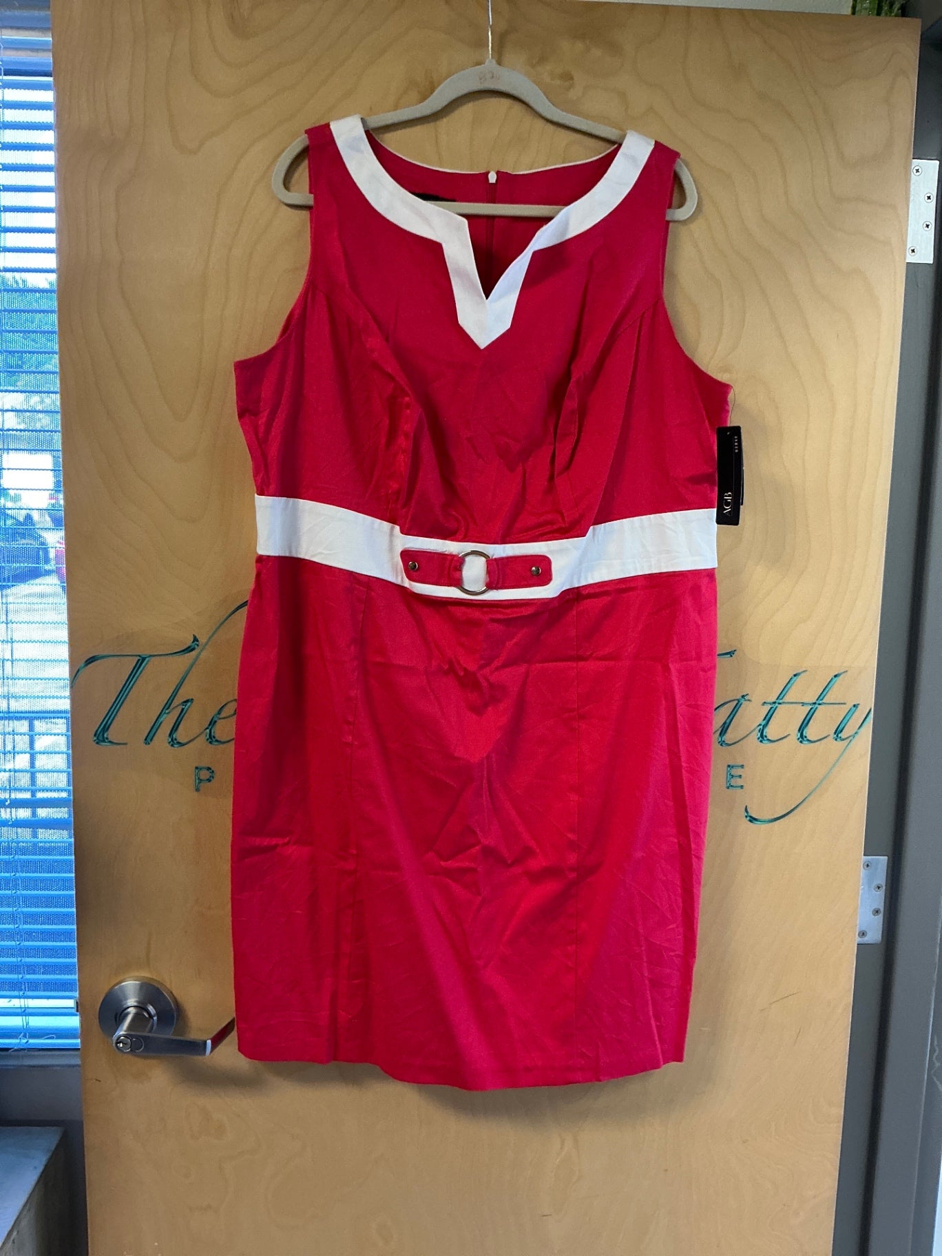 AGB Dress - Fucshia and White - 20W