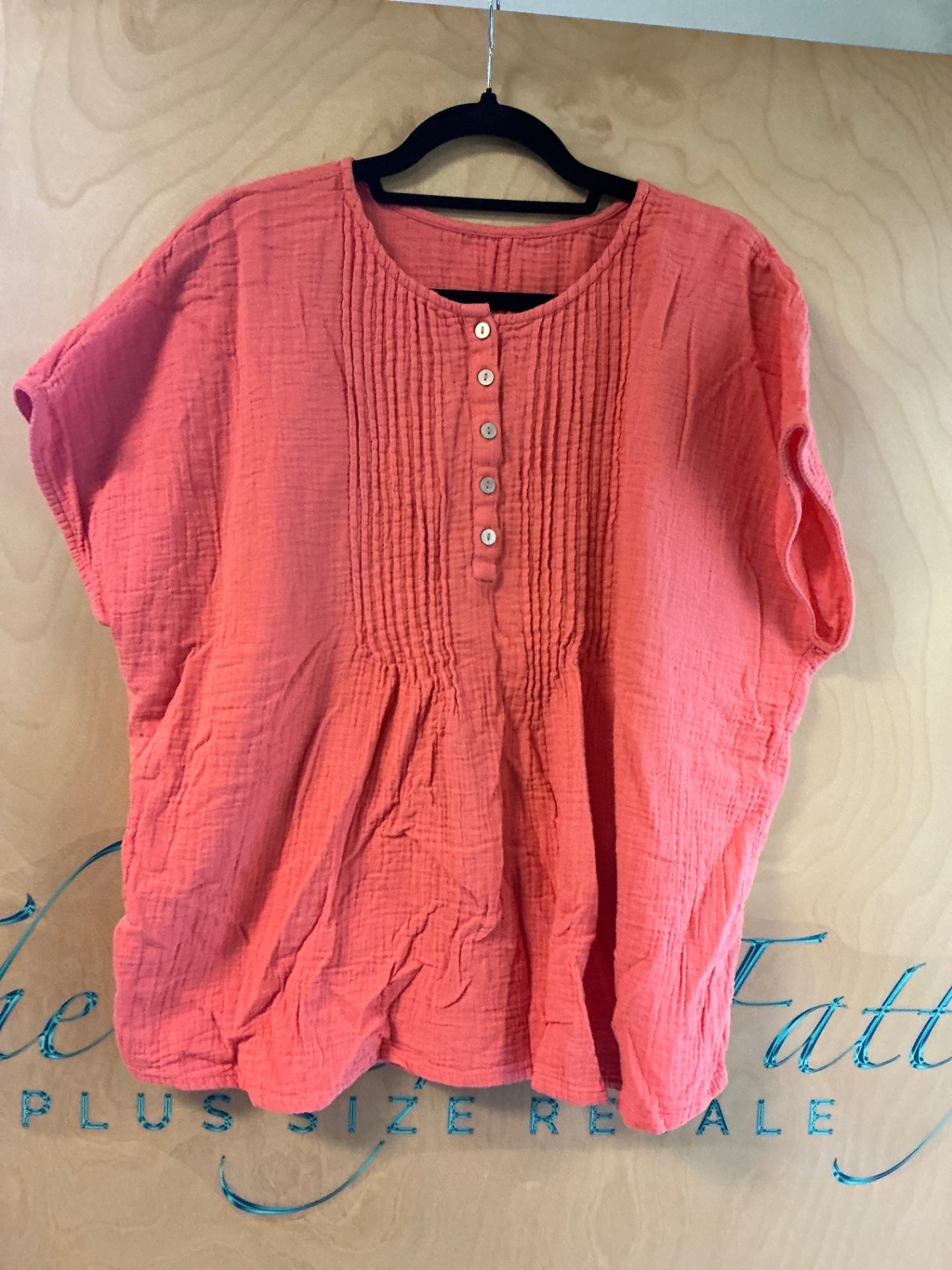 Blouse - Coral - 3X