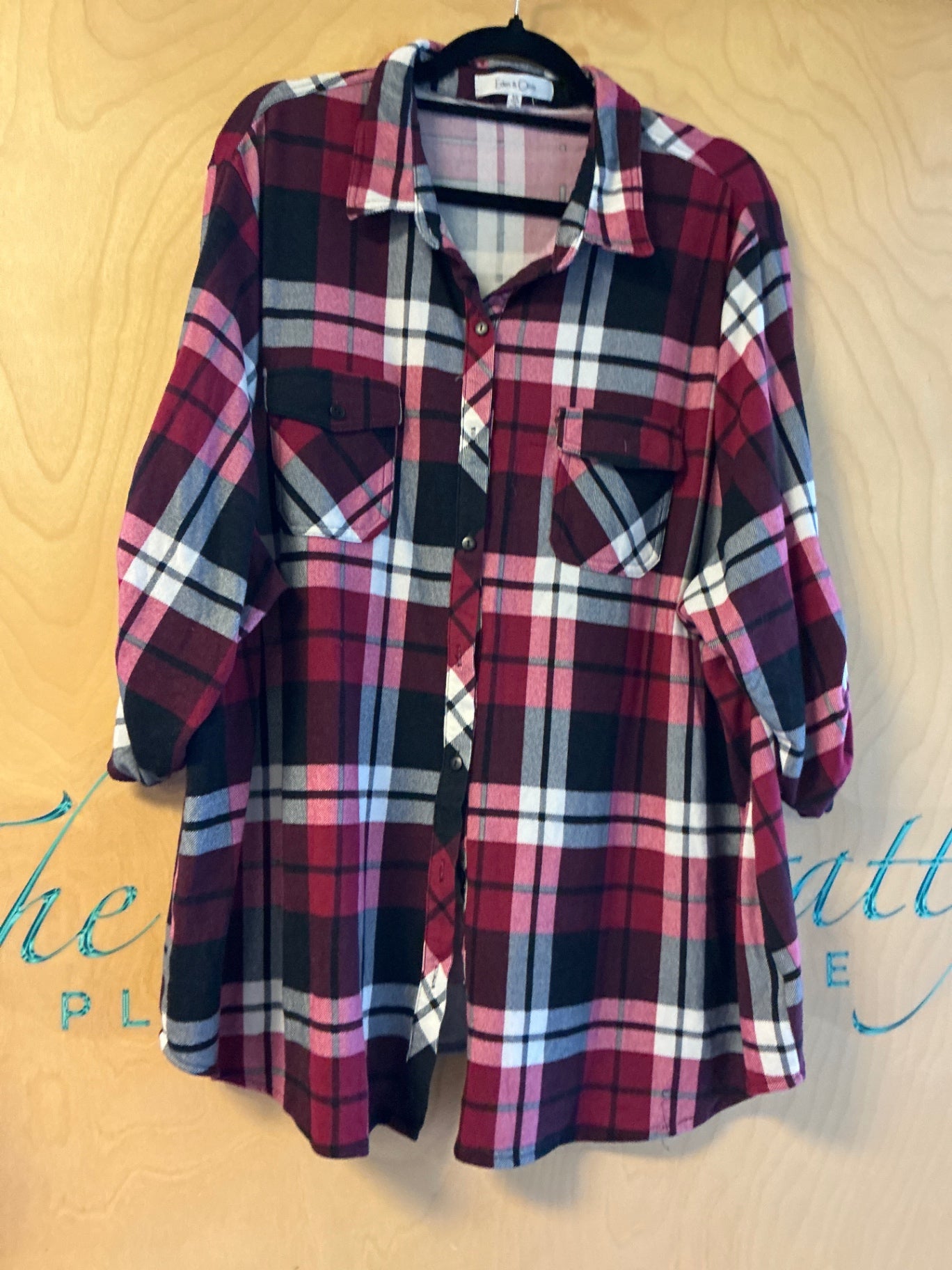 Eden & Olivia Shirt - Red, Black, White, Grey -