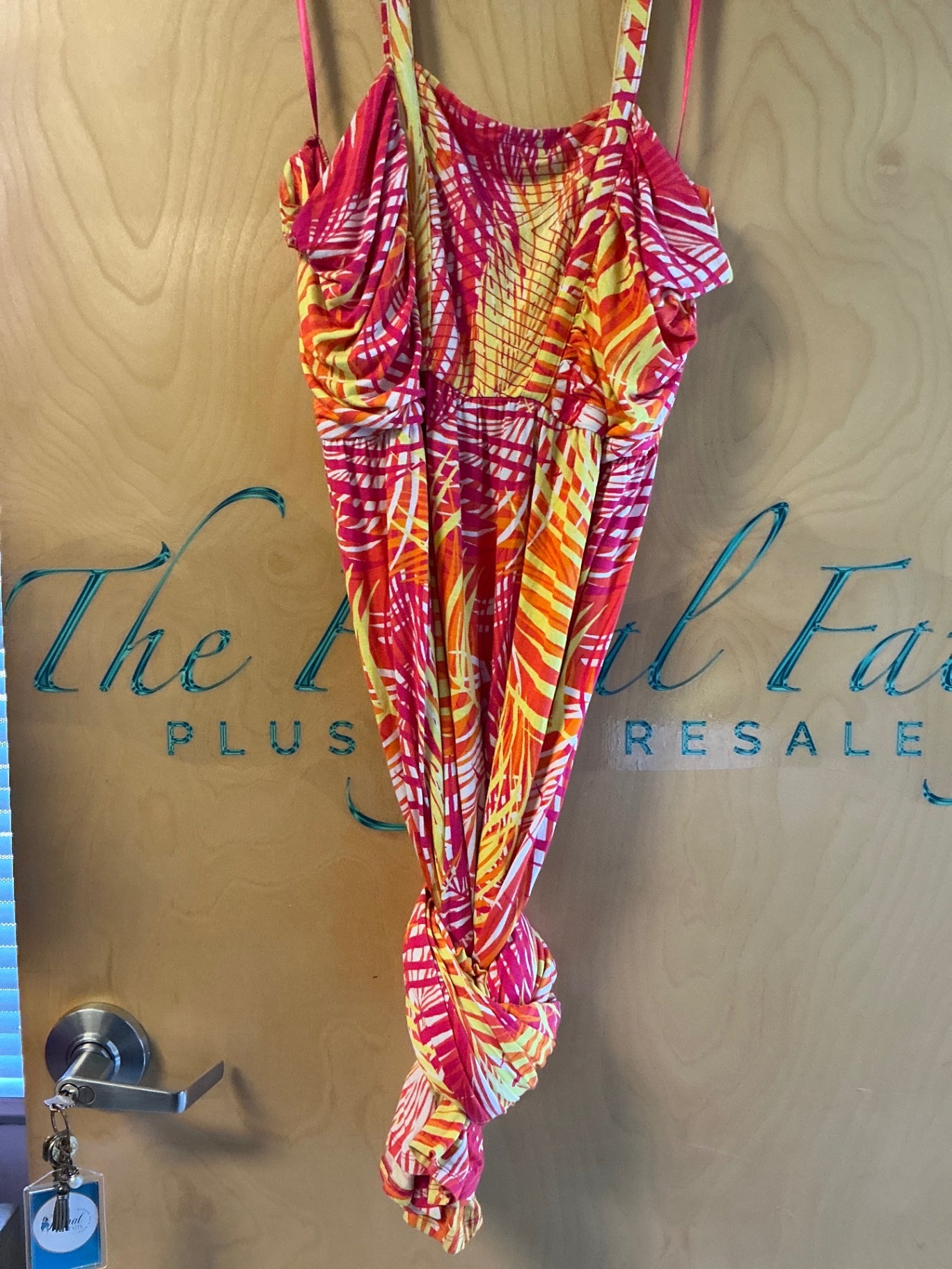 Lane Bryant Dress - Multicolor (Pink, Yellow, Orange, White) - 26/28