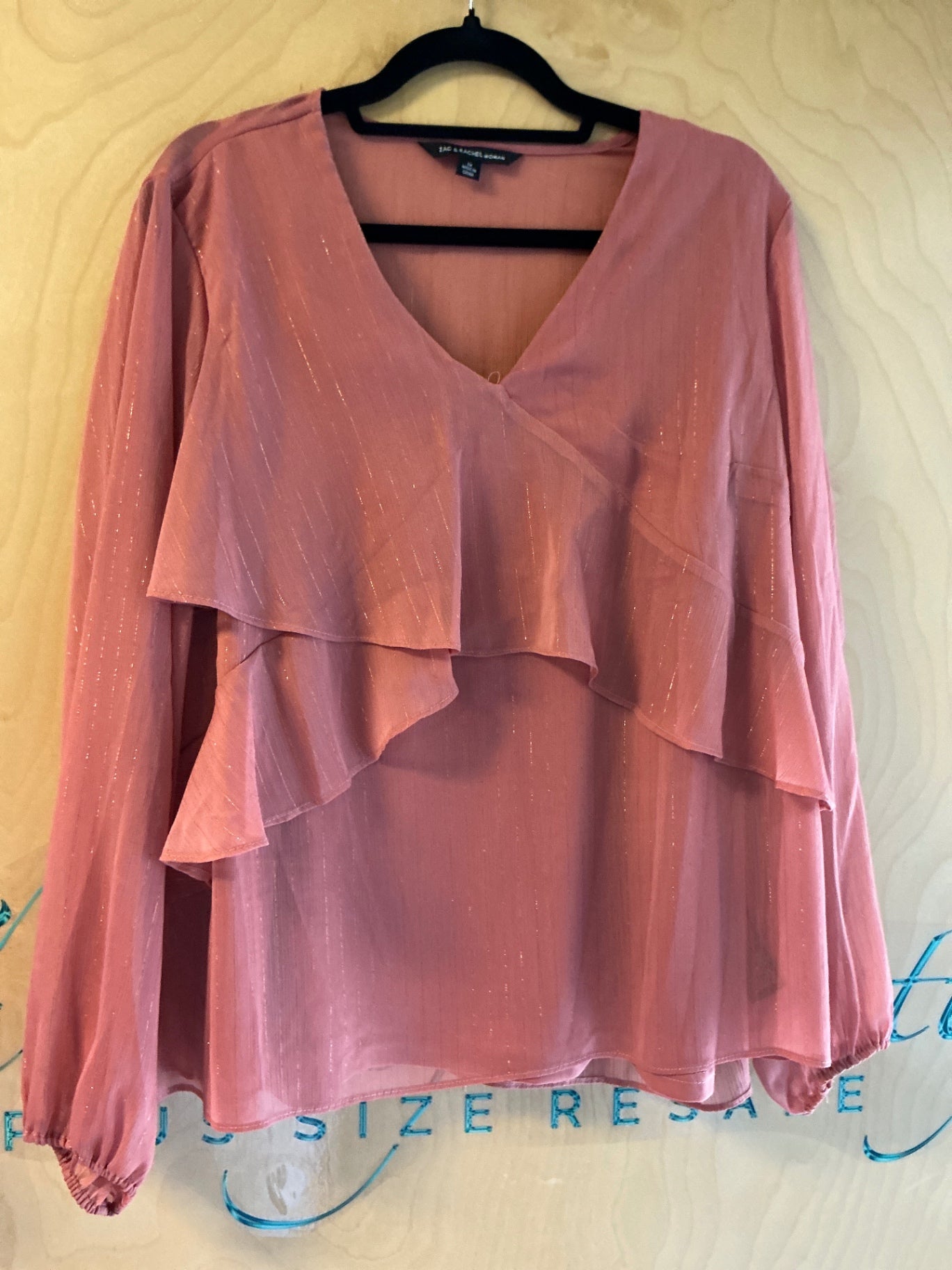 Zac & Rachel Blouse - Pink - 1X