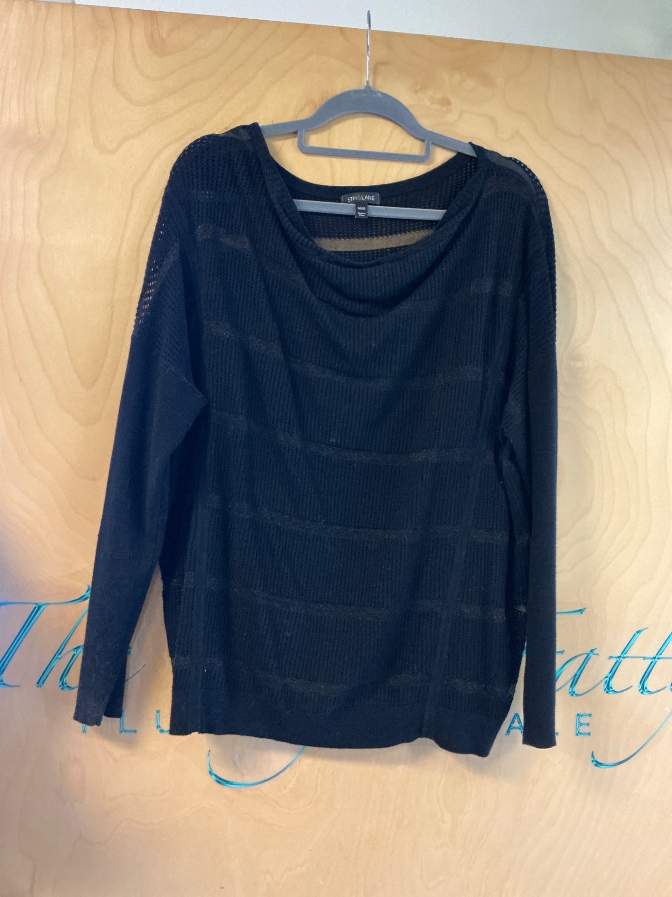 6TH & LANE Knit Sweater - Black - 14/16