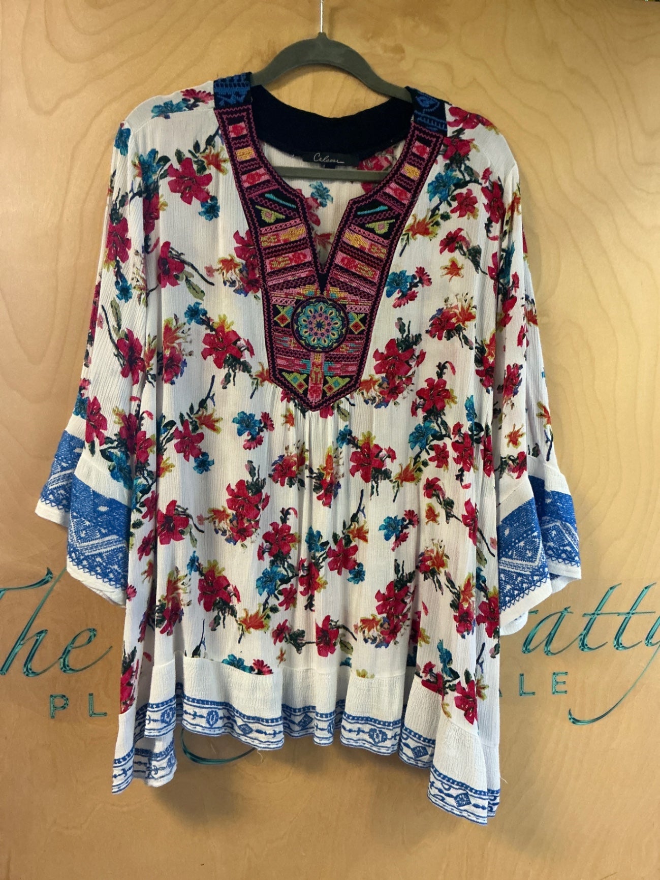 Caleooa Blouse - Multicolor (White, Pink, Blue, Green, Yellow) - 2X