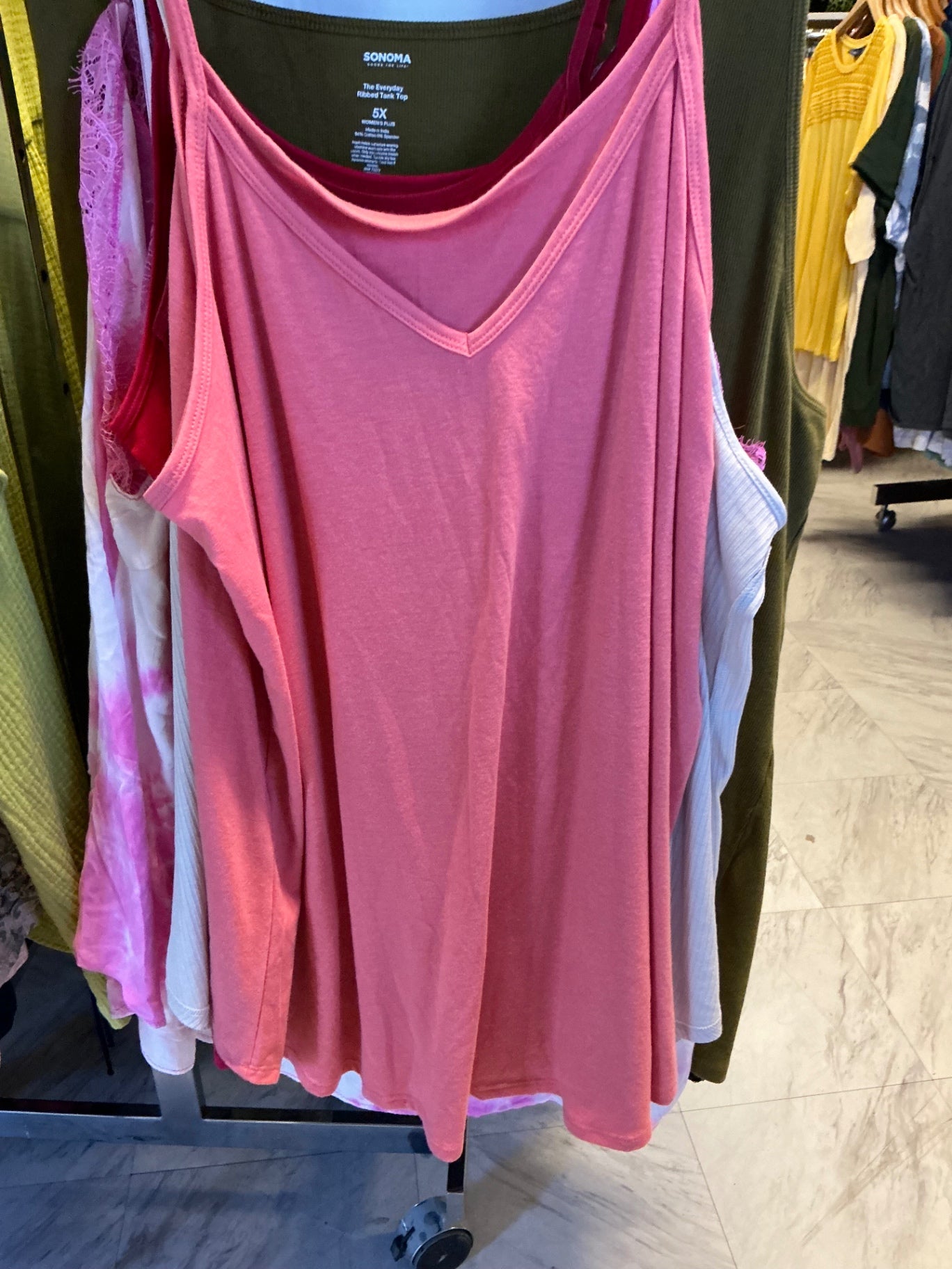 Zenana Tank Top 3X Coral NWOT