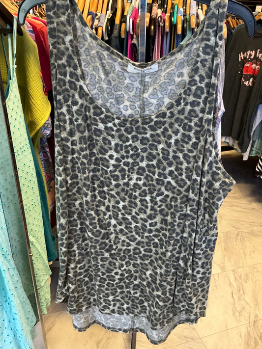 Zenana Tank Top 3X Leopard Print