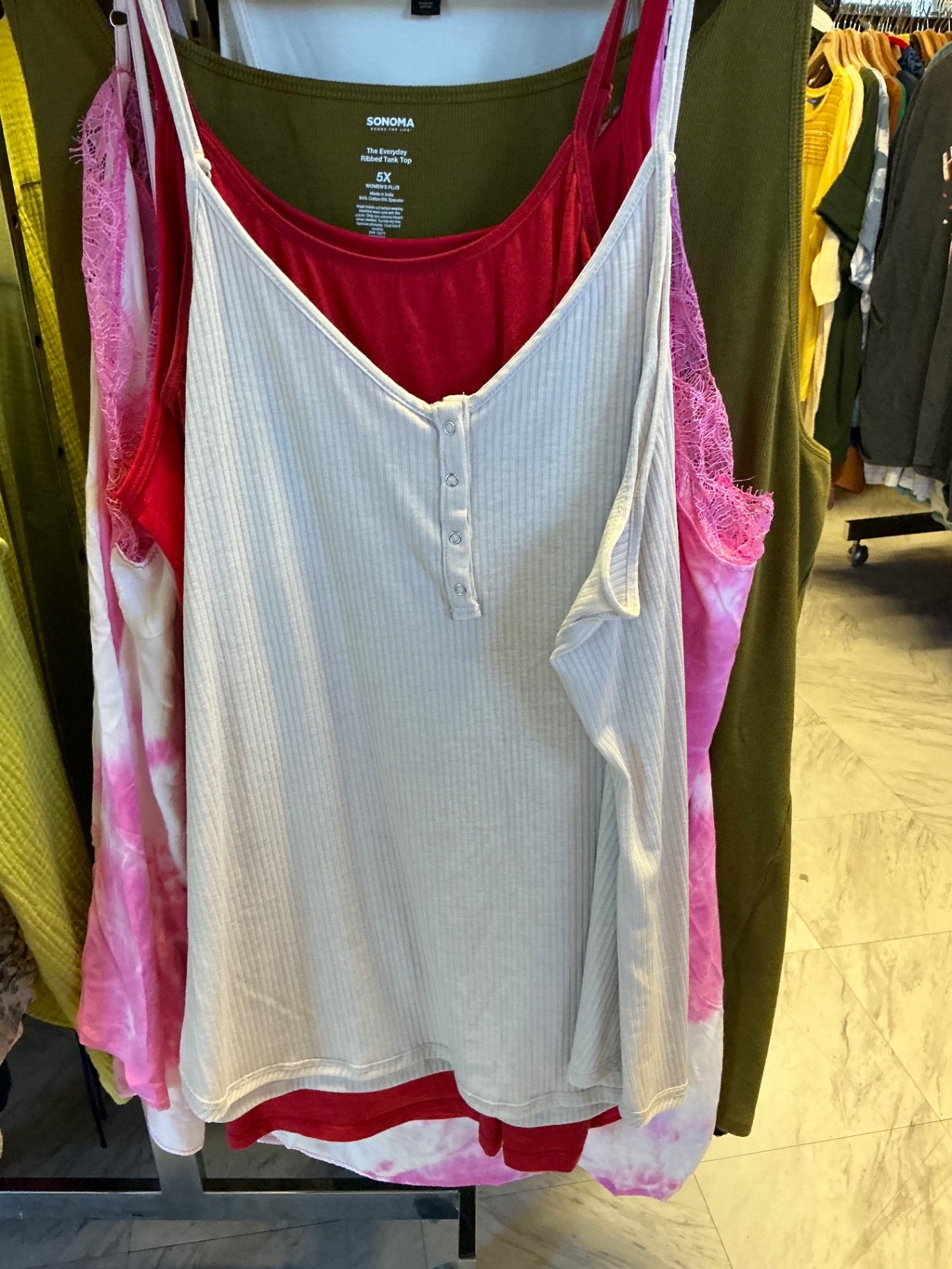 Zenana Tank Top 3X Cream NWOT