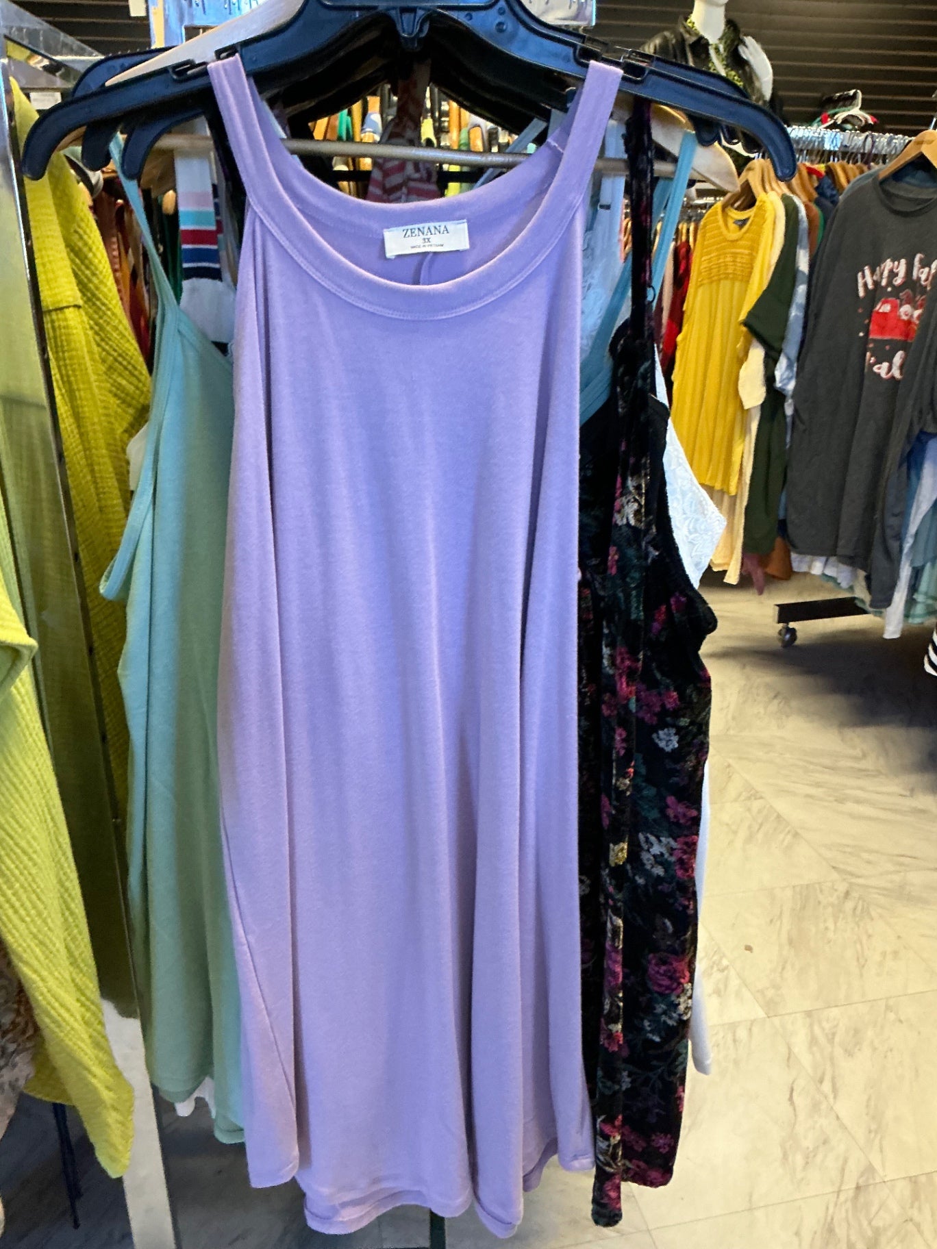 Zenana Tank Top 3X Lavender NWOT