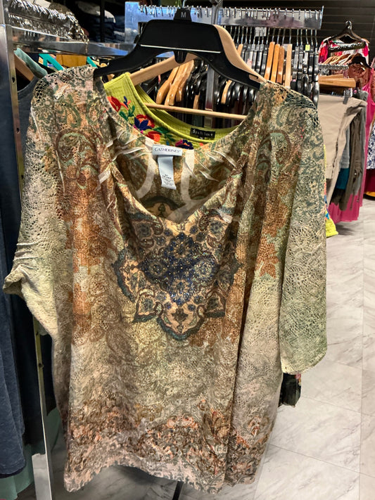 Catherines Blouse 3X Multicolor