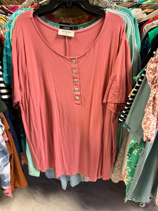 Zenana T-Shirt 3X Rose NWOT
