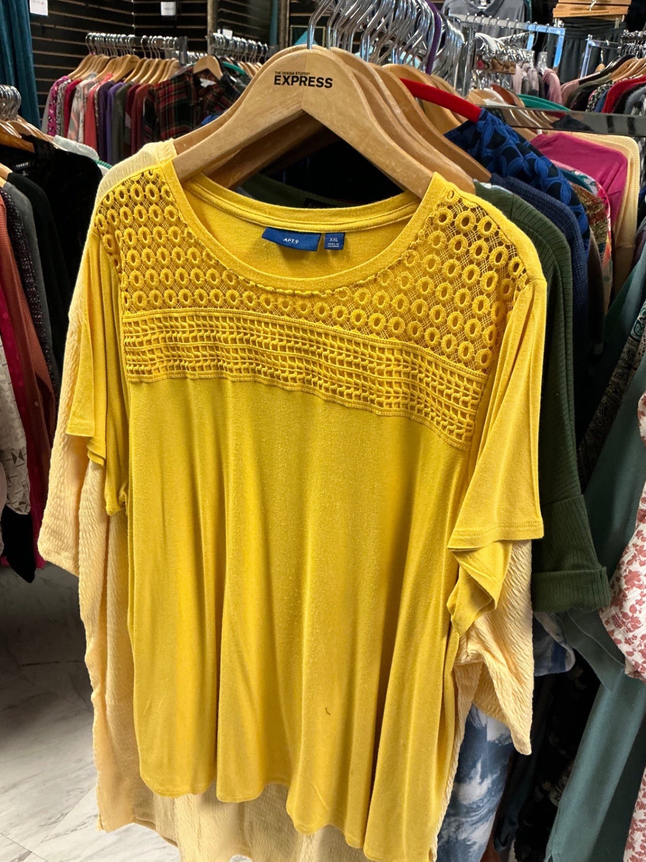 Apt. 9 Blouse XXL Yellow