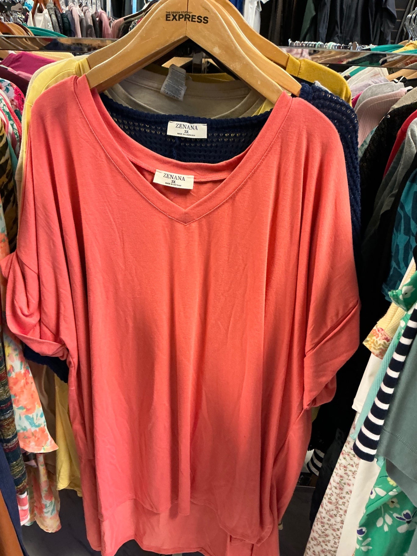 Zenana T-Shirt 3X Coral NWOT