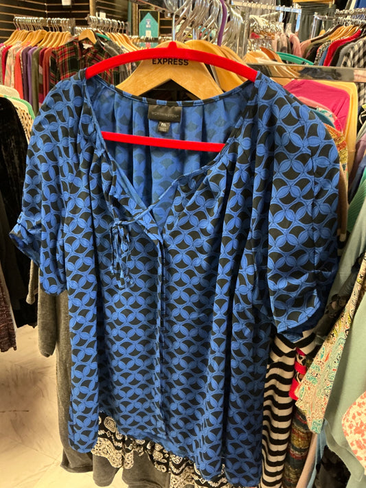 Worthington Blouse PXL Blue/Black