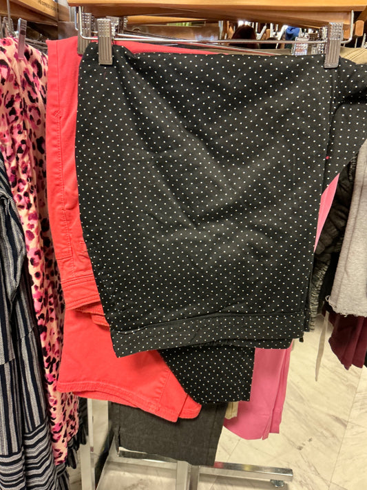 Catherine’s Stretch Capri 28 Black with white polka dots
