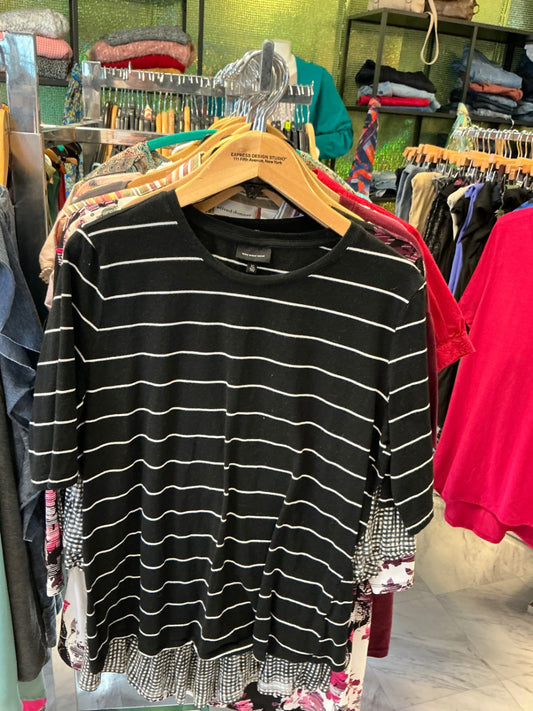 Who What Wear T-Shirt XL Black with white stripes