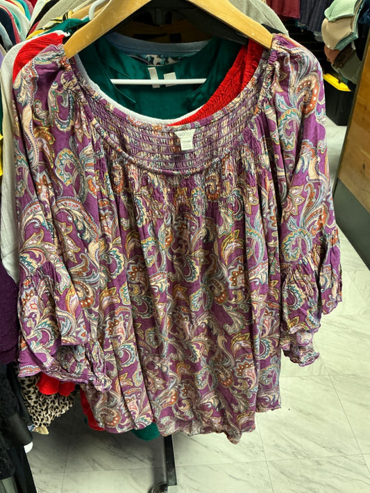 Cato Blouse 22/24 Purple Multi