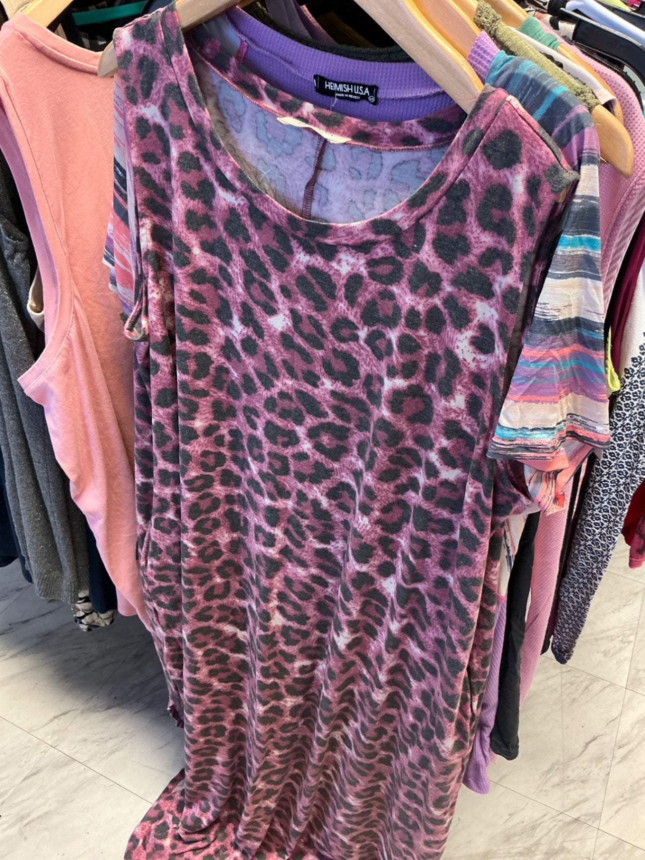 Zenana Dress 3x Pink Leopard Print NWOT