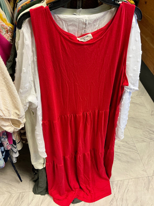 Zenana Dress 3X Red NWOT