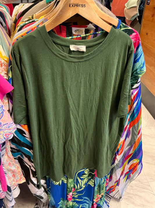 Zenana T-Shirt 3X Green NWOT