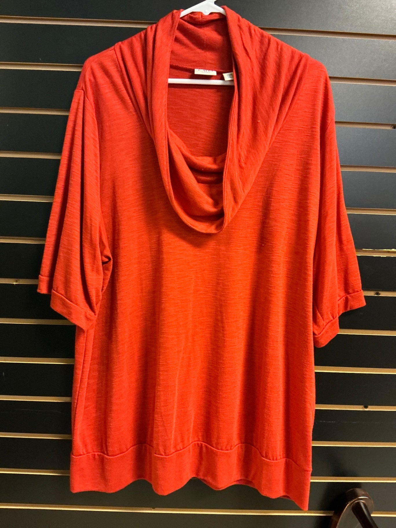 Cato Cowl Neck Top 26/28 Orange