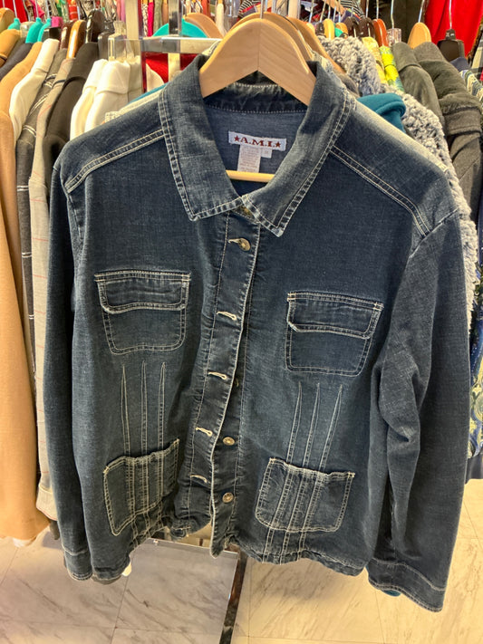A.M.I. Denim Jacket 1X Dark Blue