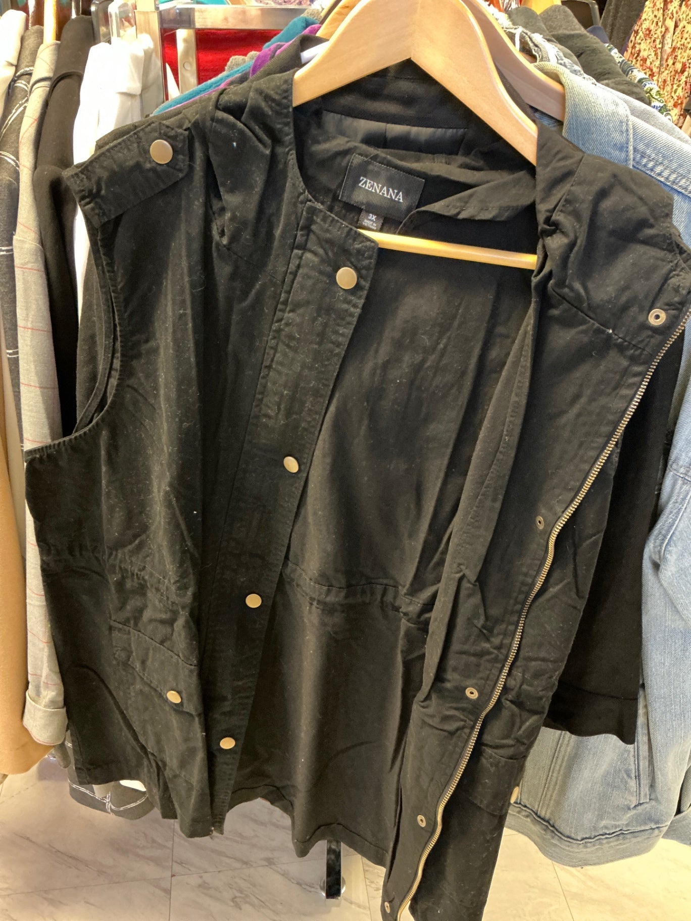 Zenana Vest 3X Black