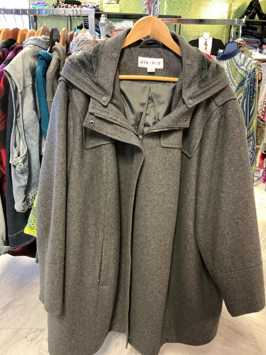 Ava & Viv Coat 4X Gray