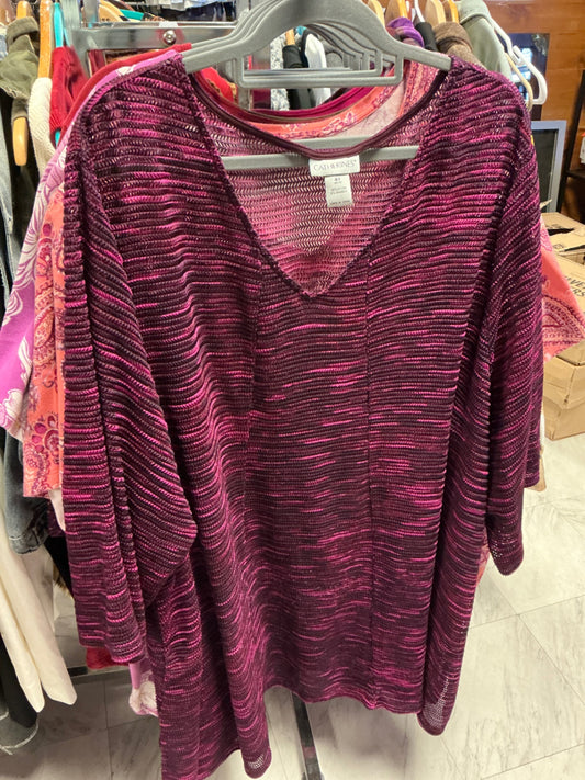 Catherines Blouse 5X Pink and Black