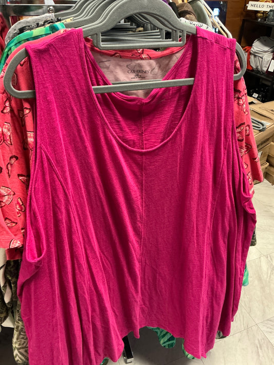 Catherines Sleeveless Top 5X Magenta