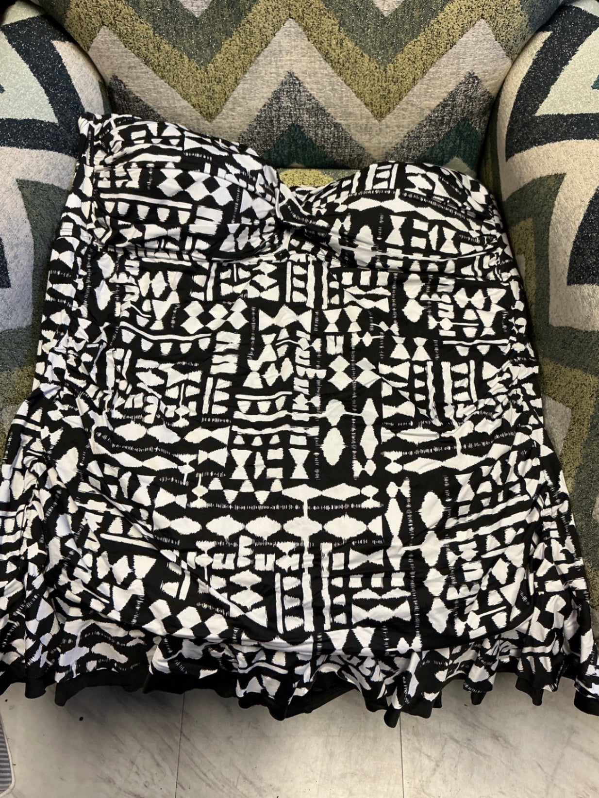 Apt. 9 Swimsuit One Pc 3X Black and White NWT