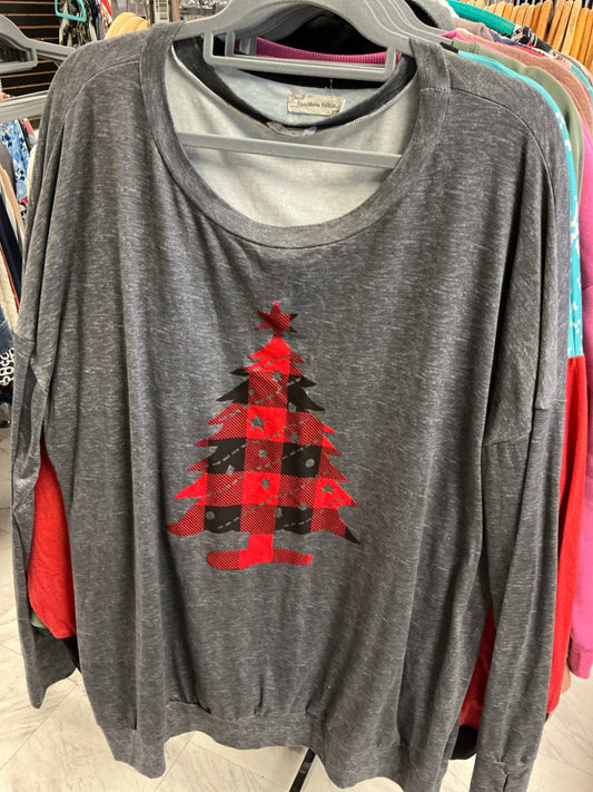 Blumin Apparel Long Sleeve T-Shirt 3X Gray