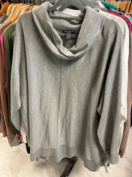 Chelsea & Theodore Cowl Neck Sweater 3X Gray