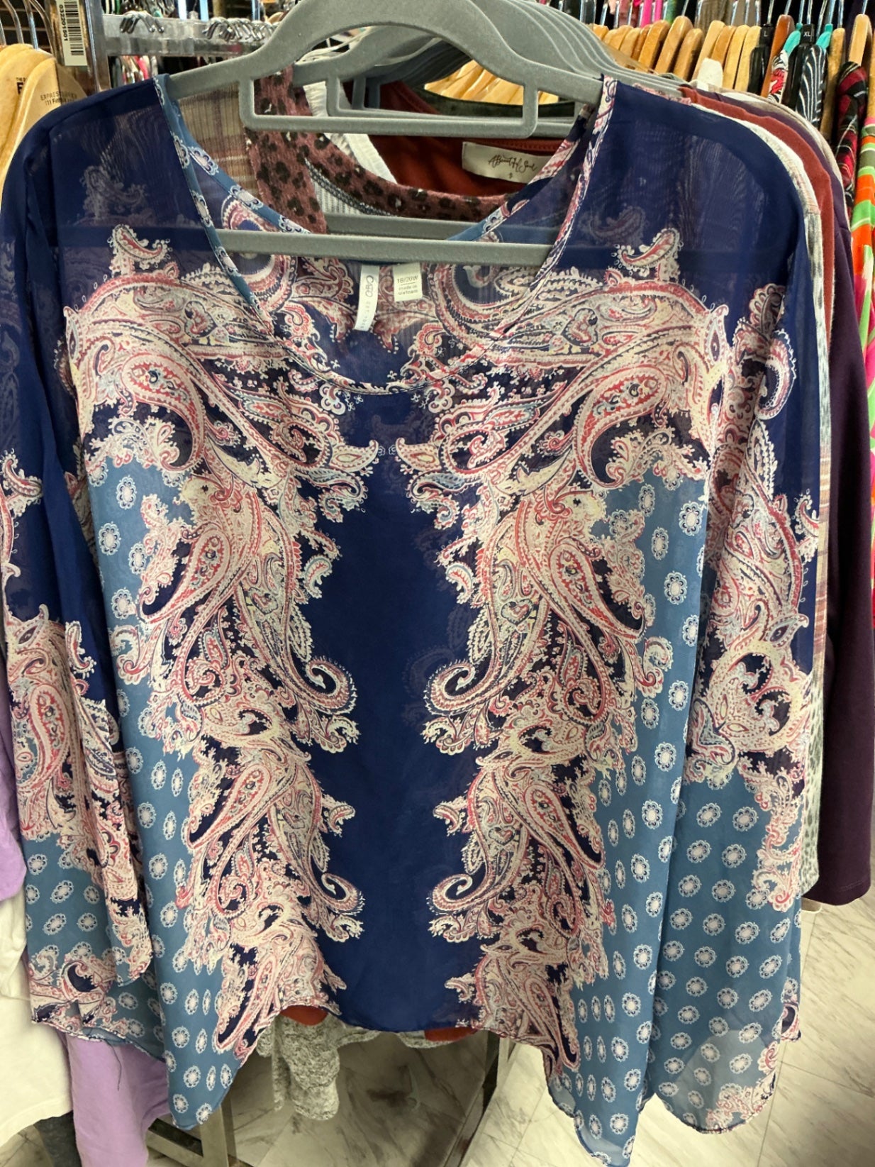 Cato Blouse 18/20 Blue