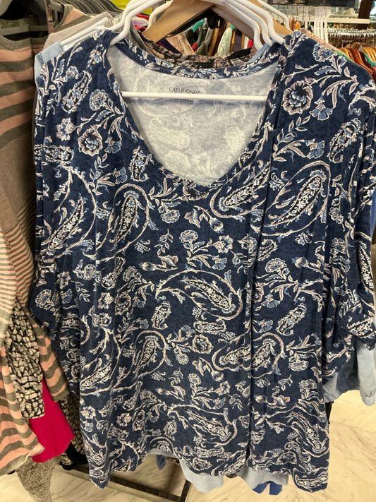Catherines T-Shirt 4X Blue
